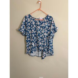 Nadine West Sheila Rose short sleeve tie waist shirt NWT